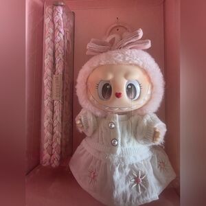Charming White and Pink Doll with Bow